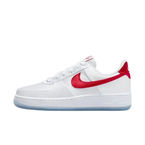 Nike Air Force 1 Low Satin White Red