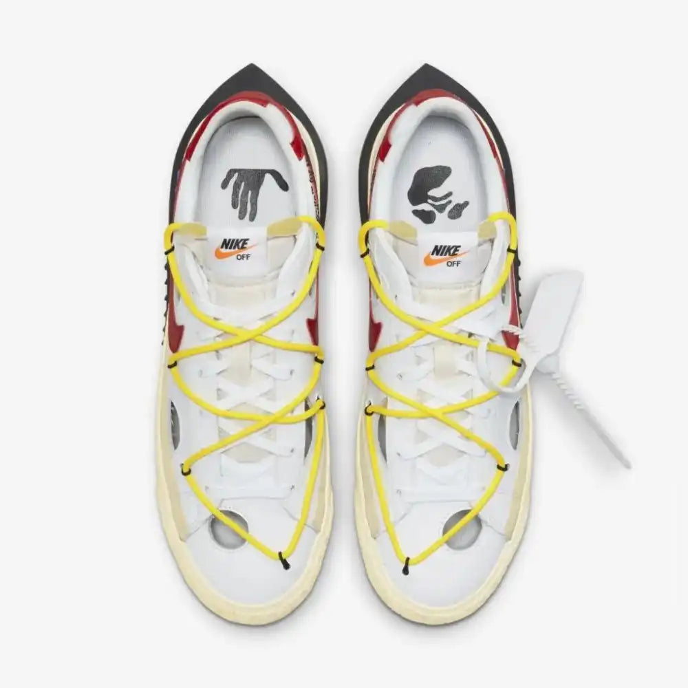 Off-White x Nike Blazer Low White and University Red