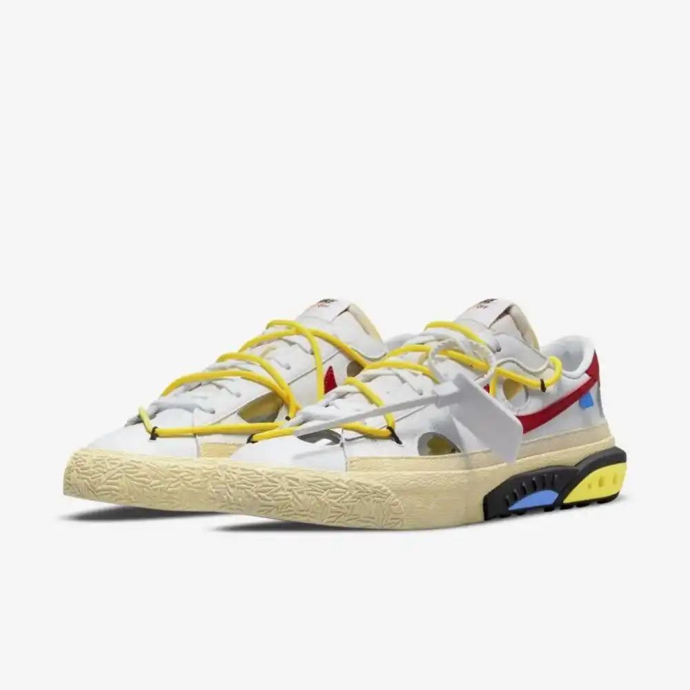 Off-White x Nike Blazer Low White and University Red