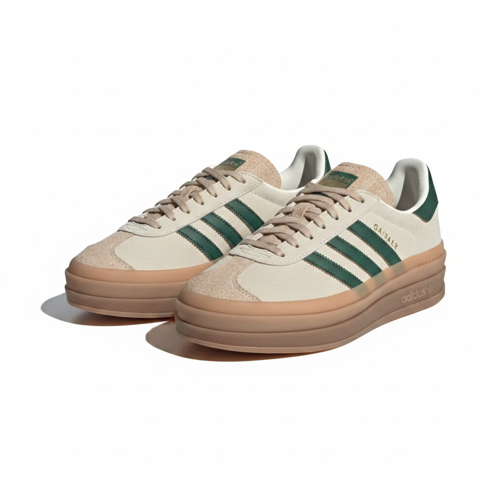 Adidas Gazelle Bold - Magic Beige | Collegiate Green