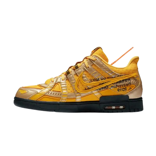 Off-White x Nike Air Rubber Dunk University Gold