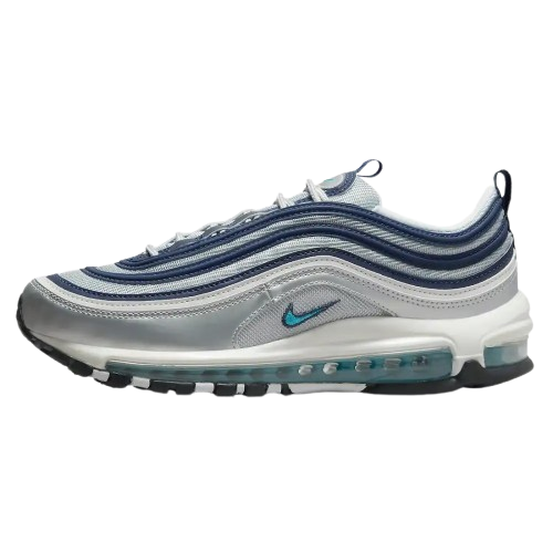 Nike Air Max 97 Metallic Silver and Chlorine Blue