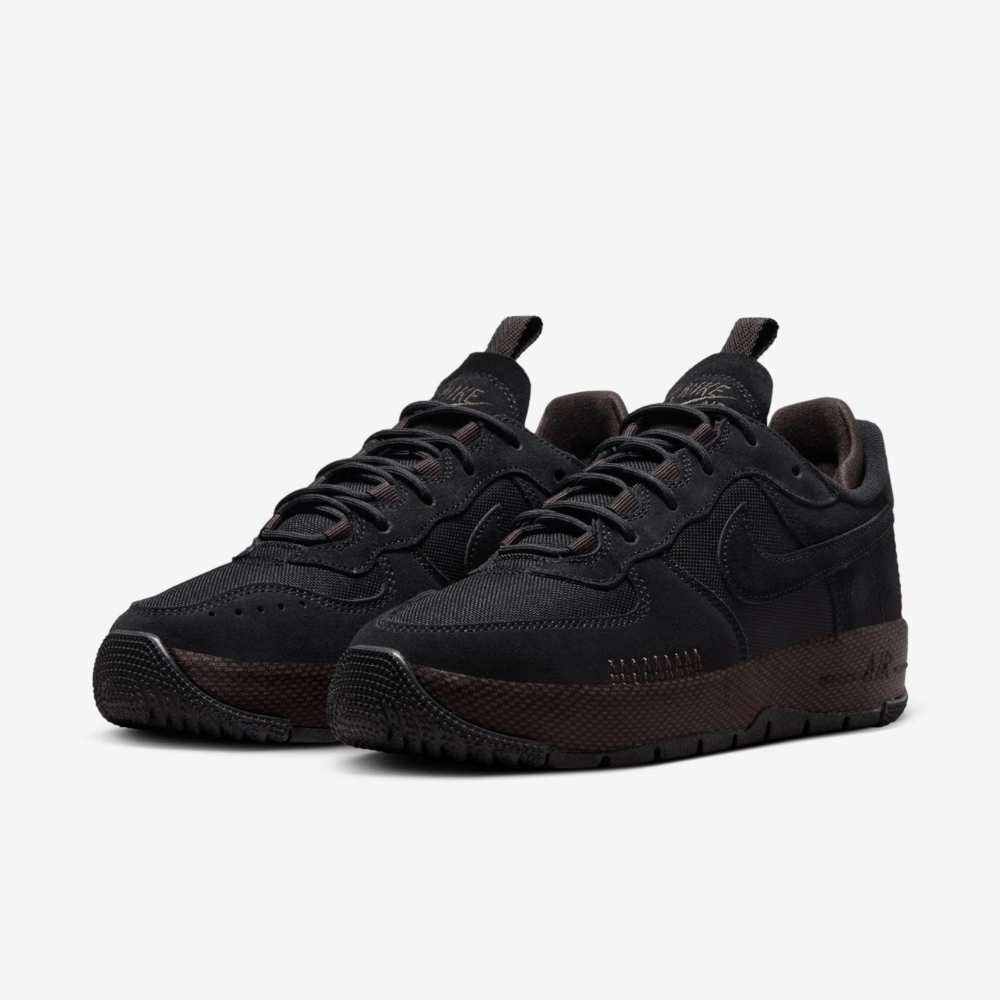 Nike Air Force 1 Wild Black Velvet Brown