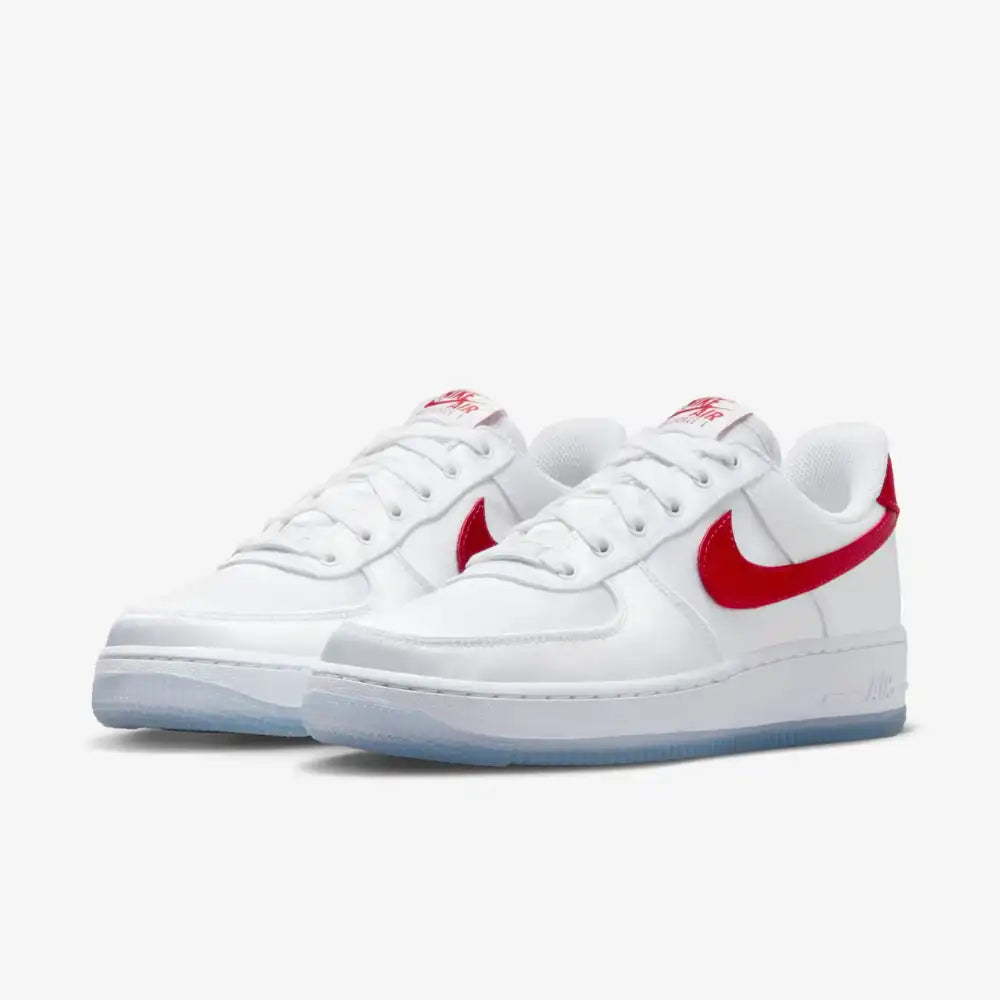 Nike Air Force 1 Low Satin White Red