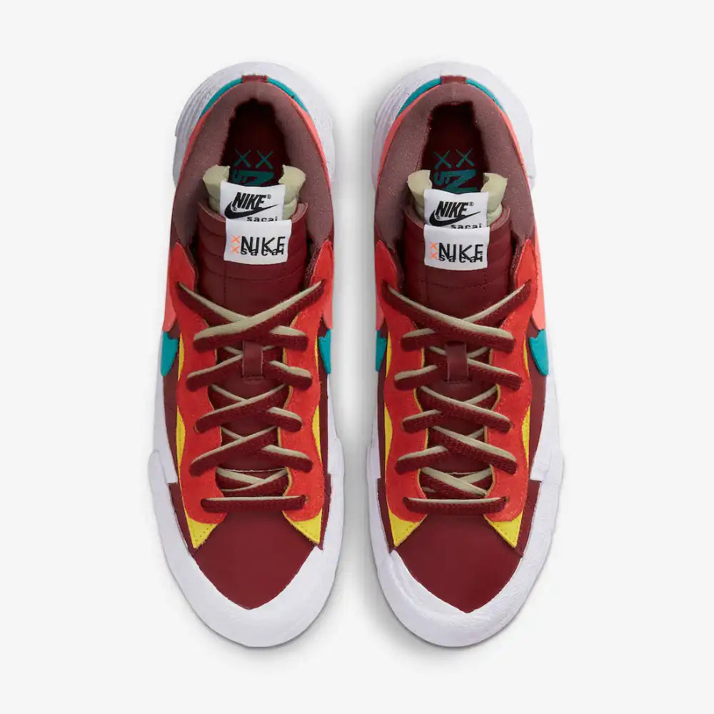 sacai x KAWS Nike Blazer Low Team Red