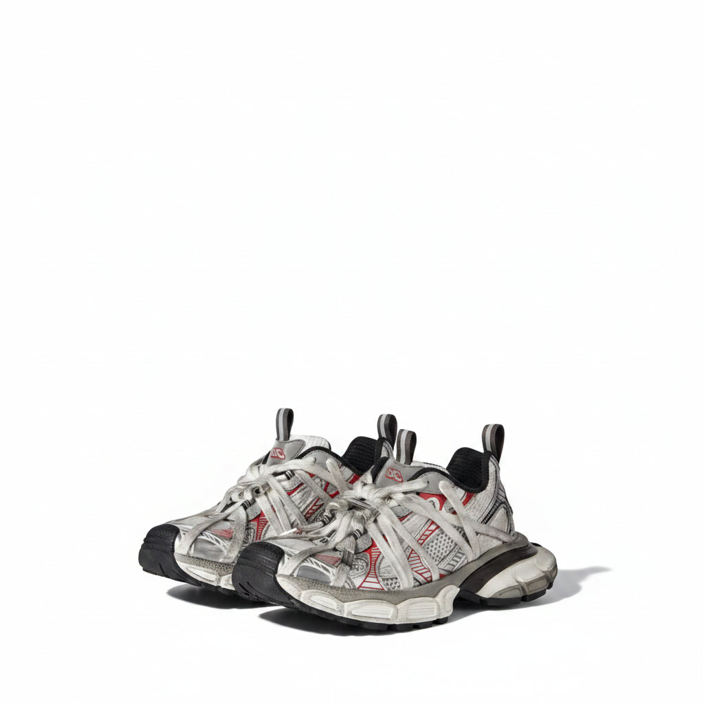 Balenciaga 3XD - Prateado | Vermelho
